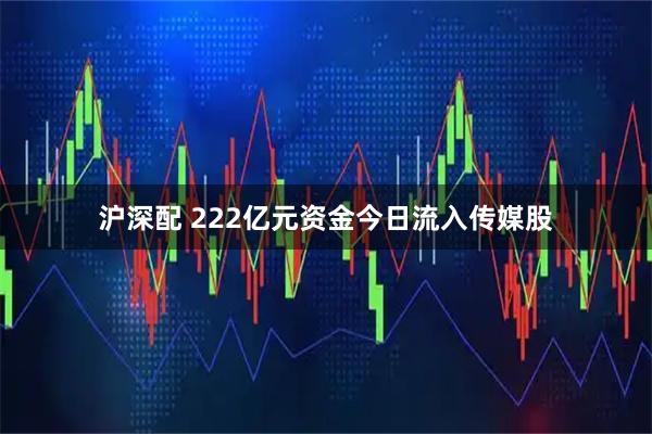 沪深配 222亿元资金今日流入传媒股